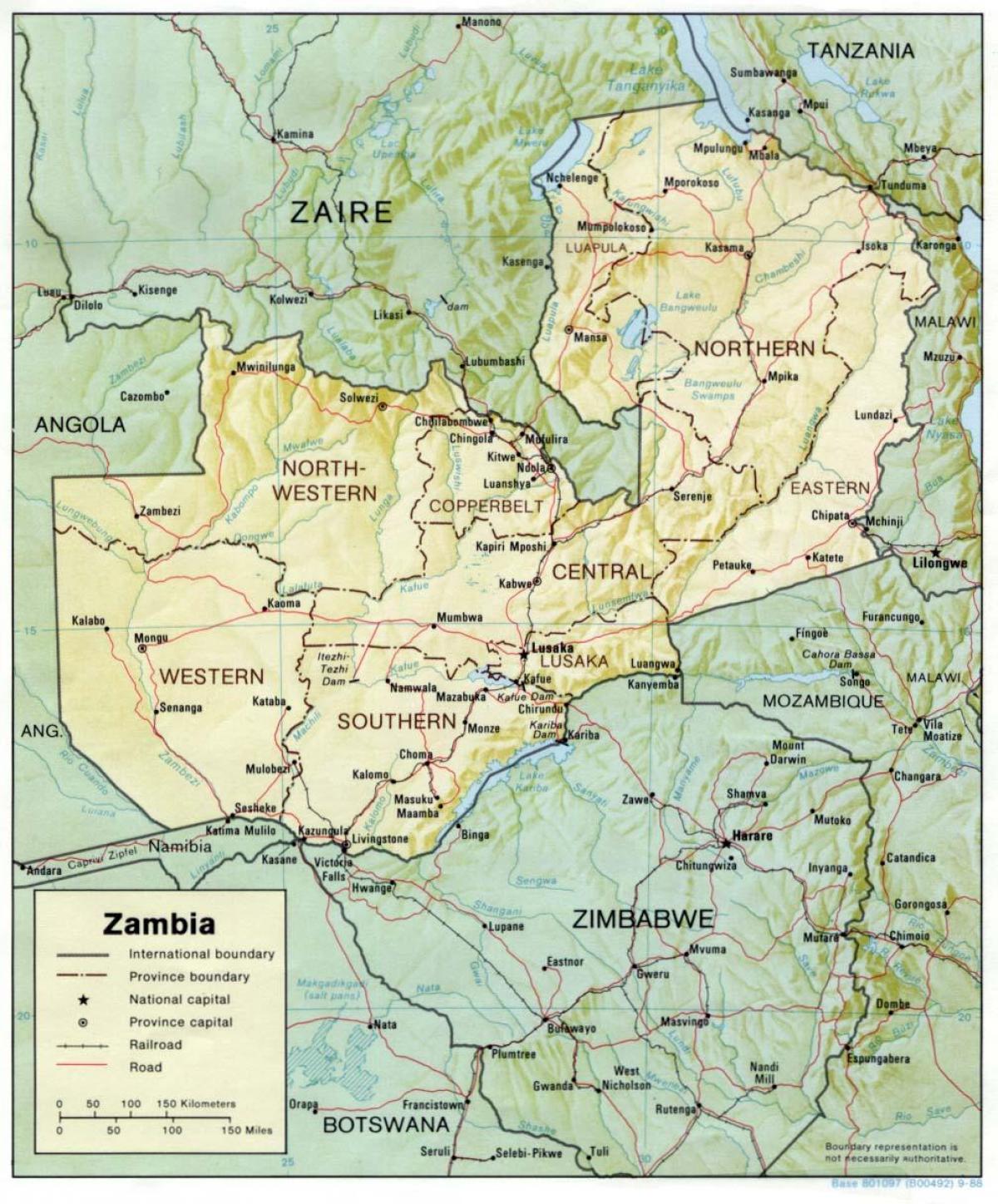 Mappa di Zambia clima