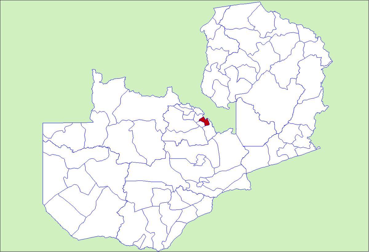 Mappa di ndola in Zambia