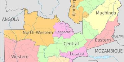 Kwacha mappa con le province