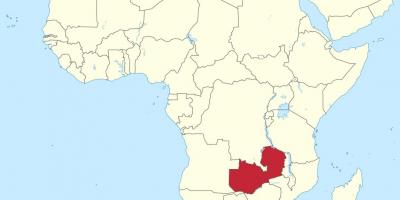 Mappa di africa mostrando Zambia