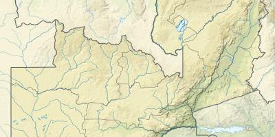 Mappa di Zambia fiume 